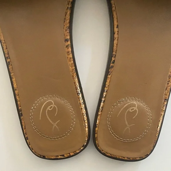 Sam Edelman Inez Slide Cream Sandals Tortoise Oversized Buckle, Size 7.5 - Picture 5 of 7